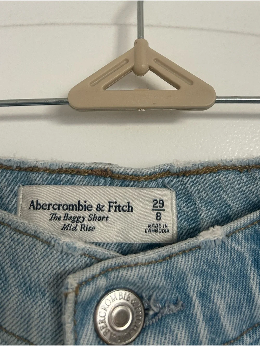 Abercrombie & Fitch The Baggy Short Mid Rise Denim Jorts Size 29/8 Chic 90s boho